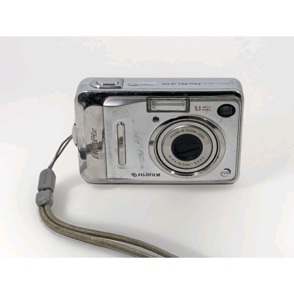 Fujifilm Digital Camera FinePix A500 5.1MP Silver  Vintage Tested And Working